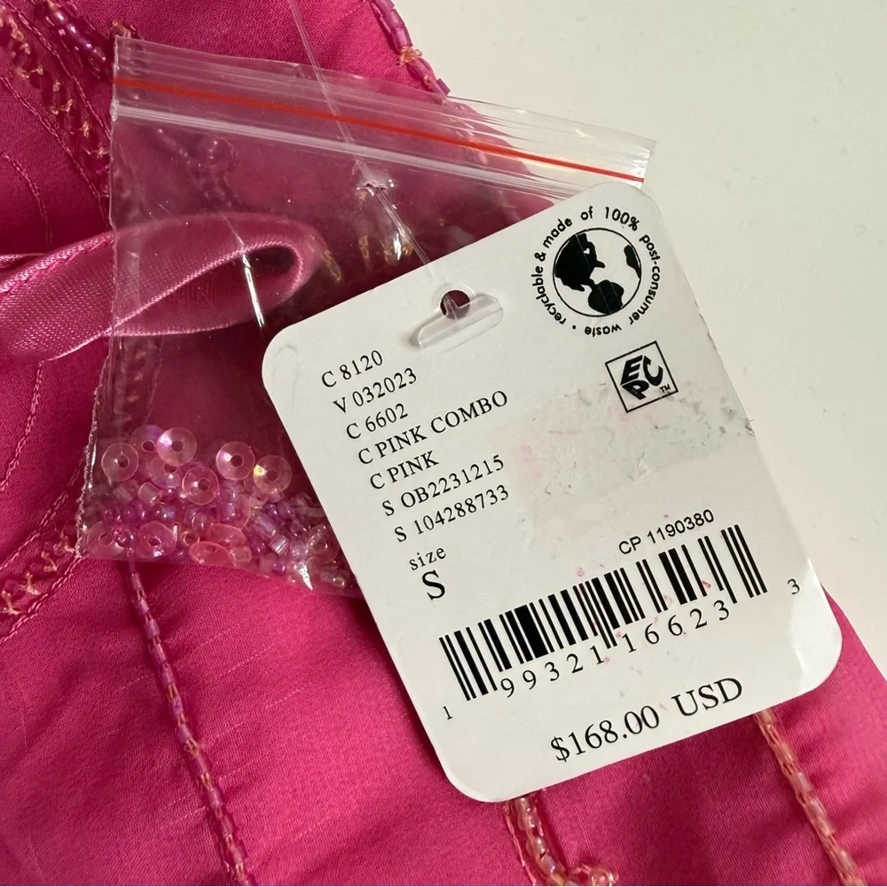 Free People Lala Beaded Skort in Pink Embroidered Ombre NWT $168 Small - Picture 15 of 15